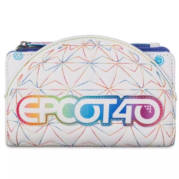 Loungefly Walt Disney EPCOT 40th Anniversary Backpack & Wallet Bundle Set NWT - Picture 3 of 15